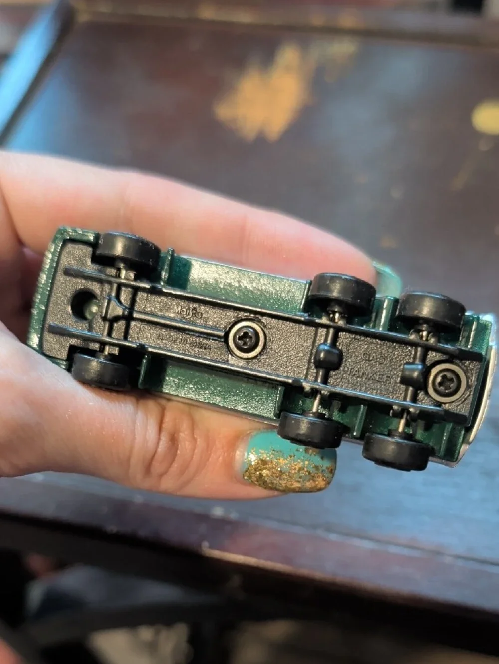 Green and Silver Mini Tanker Truck Toy for Kids